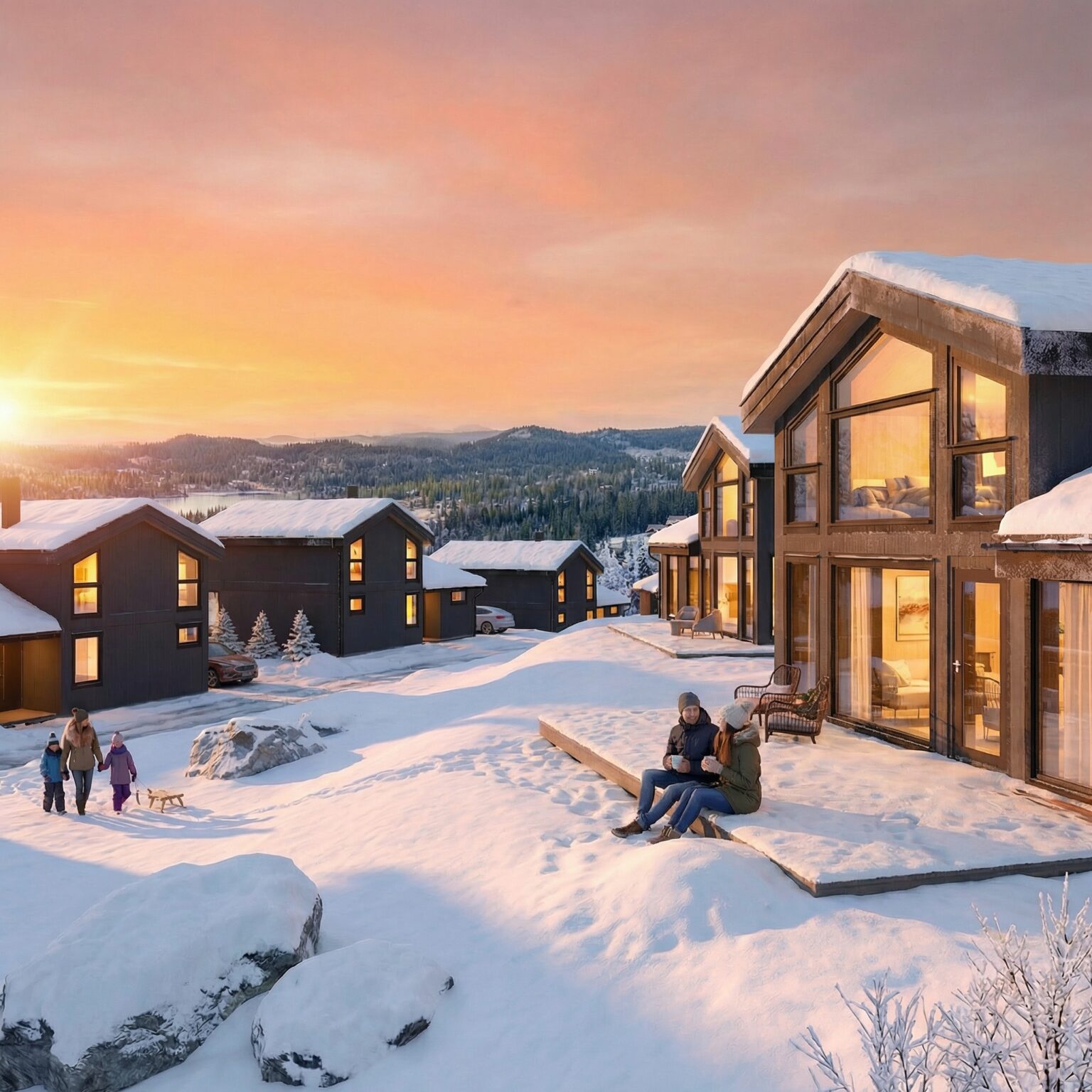 10 hytter med fantastisk utsikt, ski in/out og gode solforhold! - Berge ...