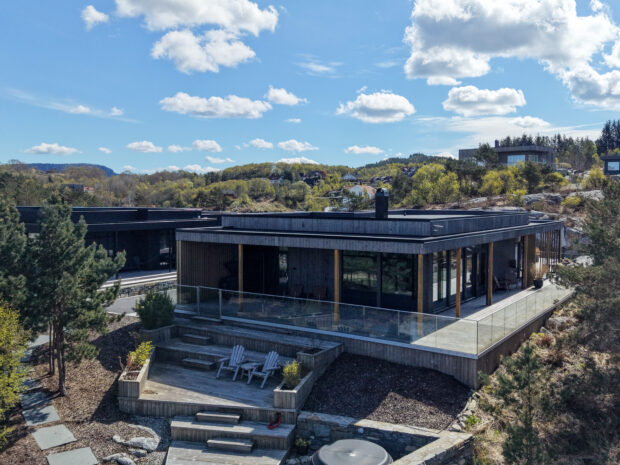 Bilde av funkishus bygget av Berge Hus i Sveio