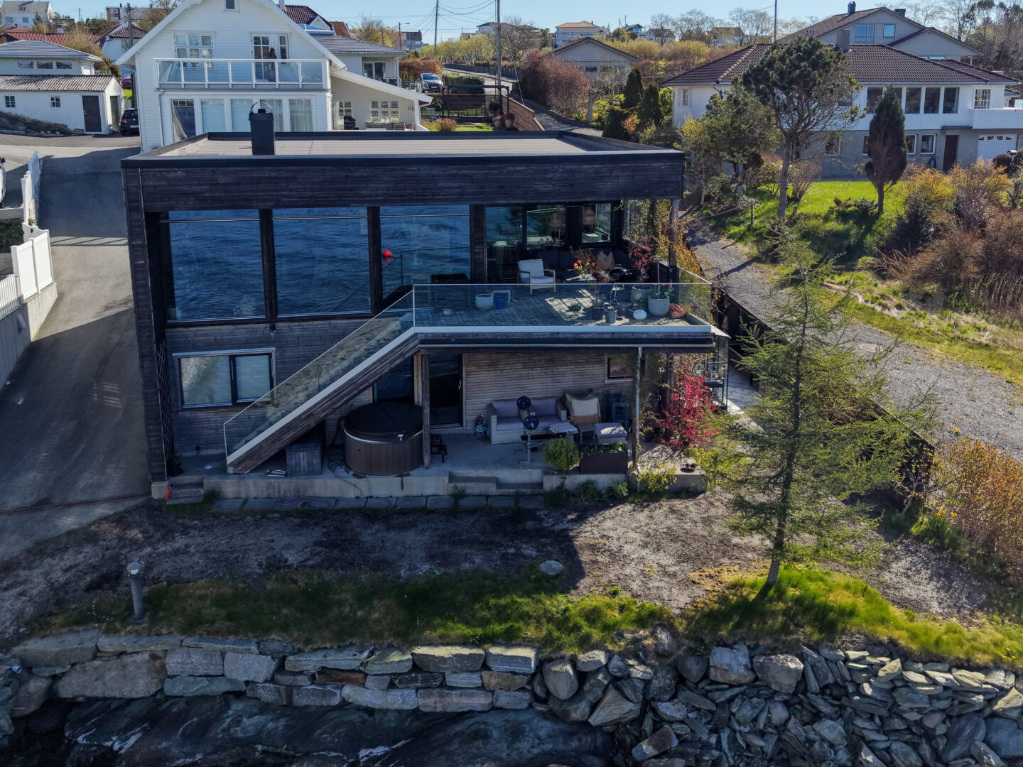 Bilde av funkishus bygget av Berge Hus i Haugesund